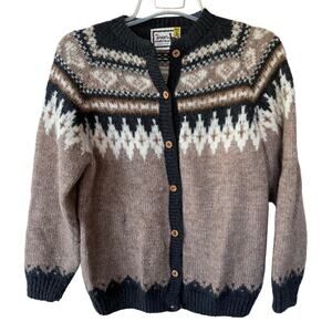 The Alpaca Connection brown cream size S Women's warm sweater